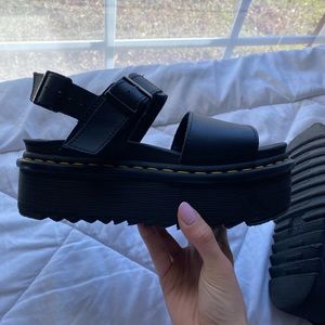 Voss leather strap women’s platform sandals Doc Marten